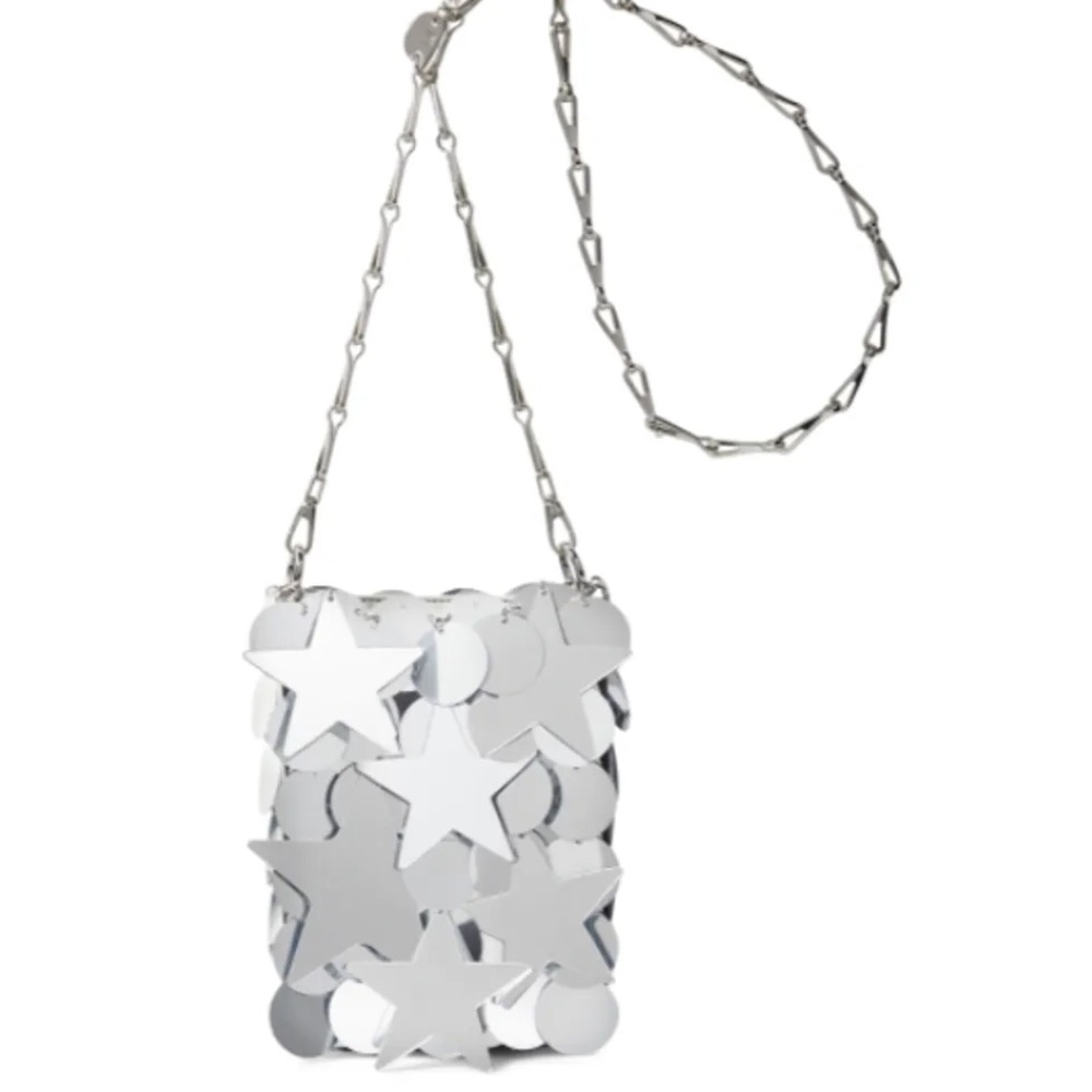1969 Paco Rabanne Sparkle Silver Star Chain Bag